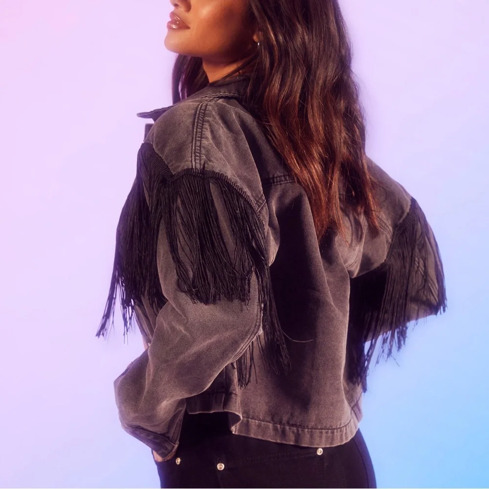 Fringe Jean Jacket - Picture 3 of 3